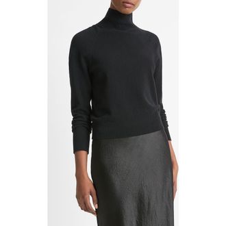Vince Wool Blend Turtleneck Sweater in Black at Nordstrom Rack, Size X-Small