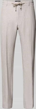 Joop Slim Fit Leinenhose mit Tunnelzug Modell Sake in Beige, Gr&ouml;&szlig;e 102
