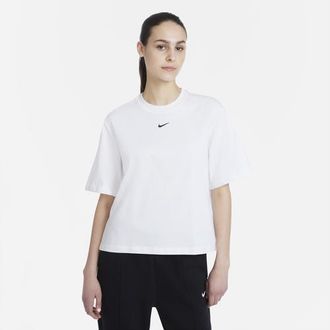 Nike Womens NSW Boxy T-Shirt - White/Black Size M