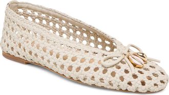 Dolce Vita Cason Woven Ballet Flat in Ivory Woven Leather at Nordstrom, Size 6.5