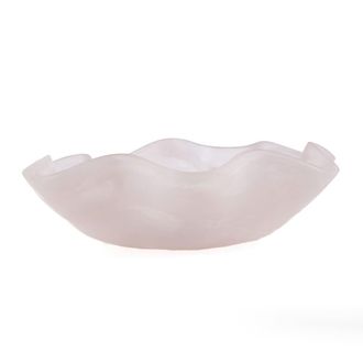 Bazar Bizar Bol de resina en rosa y blanco 30x30x8 cm