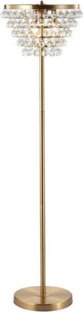 Jonathan Y Designs Jemma 60 Crystal/Metal LED Floor Lamp in Brass Gold at Nordstrom