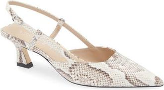Stuart Weitzman Vinnie 50 Slingback Pump in Snake Print at Nordstrom, Size 10.5