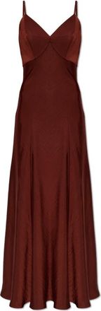AllSaints Irina Maxi Slip Dress - Dames - Maxi kleedjes - Rood - 2XS - Polyester - Kleedjes