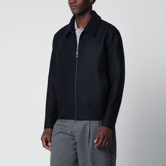 Harris Wharf London Giacca con zip blu navy in lana