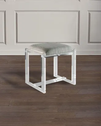 Port 68 Glencoe Lucite Bench Faux Bois