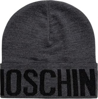 Moschino Wolmix Muts - Dames - Hoeden - Grijs - ONE Size - Wol - Accessoires