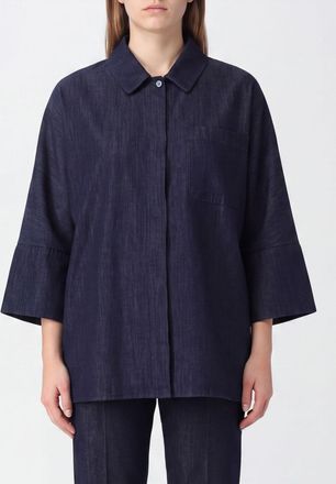 Max Mara S Max Mara Camicia relaxed fit in cotone con abbottonatura a scomparsa