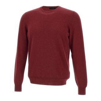 Gran Sasso Trui met ronde hals - Heren - Ronde hals truien - Rood - L - Wol - Truien & Vesten