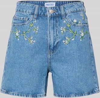 Pieces Regular Fit Jeansshorts aus reiner Baumwolle Modell SKY in Jeansblau, Gr&ouml;&szlig;e XL