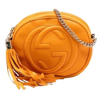 Gucci Pre-owned Cross Body Bags, female, Orange, Size: ONE SIZE Pre-owned Soho Crossbody Bag
