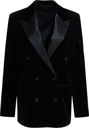 Golden Goose Velvet And Satin Double-Breasted Blazer