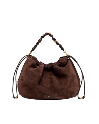Gianni Chiarini Moka Morgana Suede Shoulder Bag