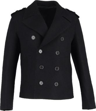 Neil Barrett Pre-owned Womens Double-Breasted Blazer in Black Wool - Size EU 36 (Womens)