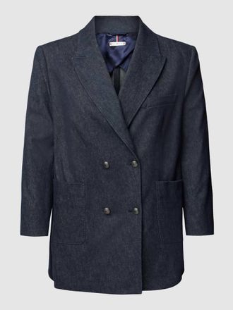 Tommy Hilfiger PLUS SIZE Mantel mit aufgesetzten Taschen in Dunkelblau, Gr&ouml;&szlig;e 46