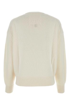 Givenchy Womens Ivory Cashmere Sweater Exterior: Maglieria