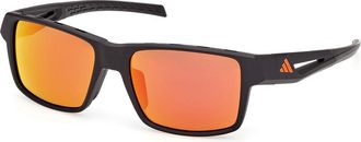 Adidas Sport SP0125 02L Mens Sunglasses Black Size 55