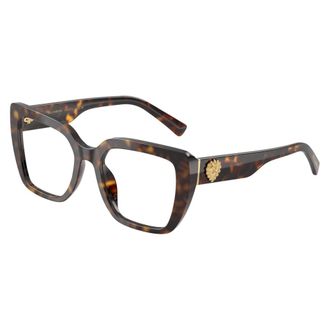 Dolce & Gabbana Glasses, female, Brown, Size: 53 MM Square Optical Frame