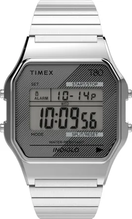 Timex T80 Digital Chronograph Bracelet Watch in Stainless Steel at Nordstrom