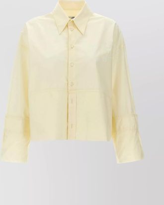 Maison Margiela logo print long-sleeve cotton shirt