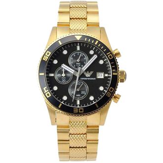 Emporio Armani AR5857 Heren Gouden Chronograaf Horloge