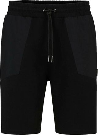 HUGO BOSS Men Dolter Relaxed Fit Cotton Drawstrings Track Shorts-Black