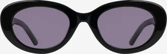 Cole Haan Womens Bold Oval Sunglasses - Black
