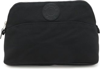 Herm&egrave;s Sellier Black Nylon Canvas Pouch (Pre-Owned)