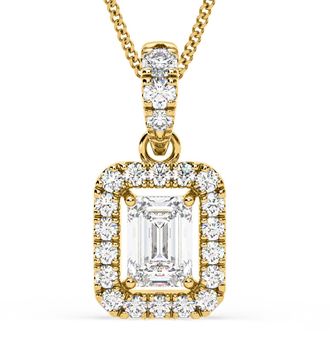 The Diamond Store Annabelle Lab Diamond 1.38ct Pendant Necklace in 18K Yellow Gold F/VS1