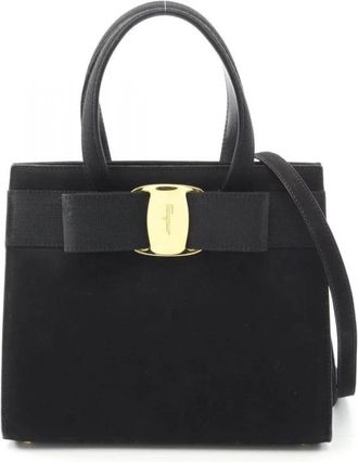Ferragamo Pre-owned Handbags, female, Black, Size: ONE SIZE Pre-owned Handle Bag
