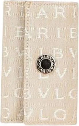 Bulgari Pre-owned Accessories, female, Beige, Size: ONE SIZE Pre-owned Canvas Key-holder