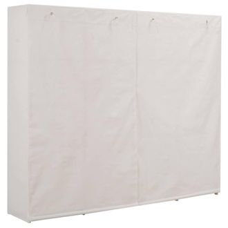 Berkfield Home Wardrobe White 200x40x170 cm Fabric | Size: 200 x 40 x 170 cm