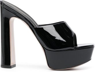 Le Silla Resort sandals - women - Calf Leather/Calf Leather/Rubber/Patent Calf Leather - 41.5 - Black