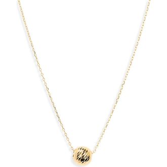 Bony Levy 14K Gold Sphere Pendant Necklace in 14K Yellow Gold at Nordstrom, Size 18