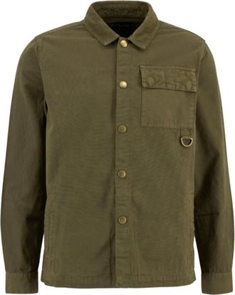 Barbour Declan Patch Overshirt - Heren - Zomerjassen - Groen - 2XL - Katoen - Jassen