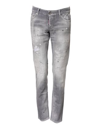 Dsquared2 Dsquared&sup2; Washed Mid Waist Tapered blue Womens Jeans