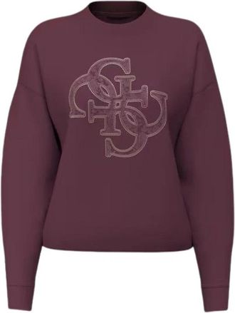 Guess Evelyn Triangle Logo Sweatshirt - Dames - Sweatshirts - Rood - M - Hoodies & sweatvesten