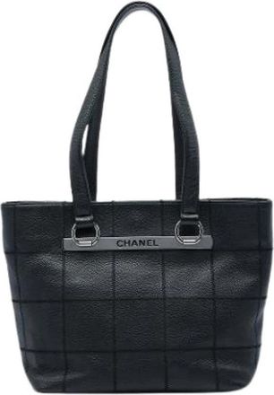 Chanel Pre-owned Vintage Tote - Dames - Vintage Shopper - Zwart - ONE Size - Leer - Vintage