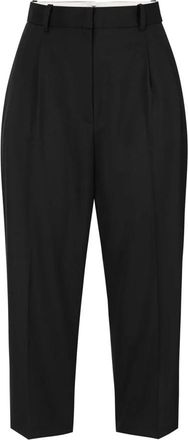 Elisabetta Franchi Broeken, Dames, Zwart, XS, Broek van Gabardine Stof