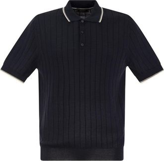 PESERICO Polo Shirt In Pure Cotton Crepe Yarn