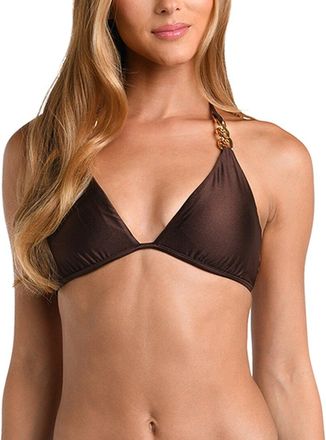 L'agence Lagence Anabelle Shimmer Triangle Bra Top