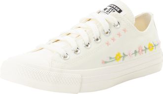 Converse Sneaker CONVERSE CHUCK TAYLOR ALL STAR EMBROIDERED FLOWERS, Damen, Gr. 36, gr&uuml;n (egret, foothill gr&uuml;n), Textil, Schuhe Sneaker