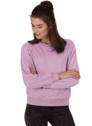 Trigema Sweatshirt TRIGEMA TRIGEMA D&uuml;nnes Sweatshirt, Damen, Gr. XXL, lila (orchidee), 50% Baumwolle, 50% Polyester, Basic, Sweatshirts Sweatshirt