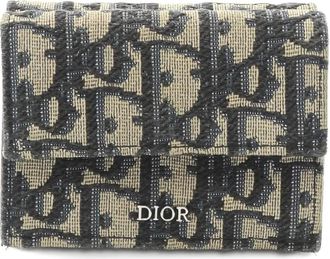 Dior Portafoglio Oblique jacquard - Nero
