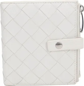 Bottega Veneta White Leather Wallet (Bi-Fold) (Pre-Owned)