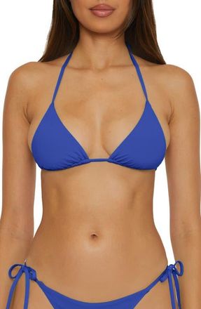 BECCA by Rebecca Virtue Color Code Triangle Bikini Top in Lapis at Nordstrom, Size Large