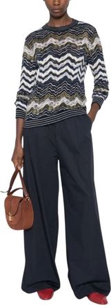 Missoni Dames, Truien, Blauw, Maat: M