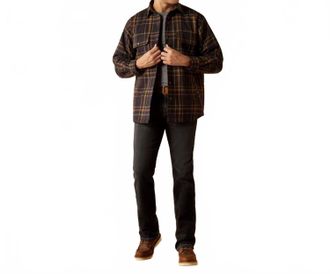 Ariat Mens Hawthorn Retro Shirt Jacket In Dark Plaid