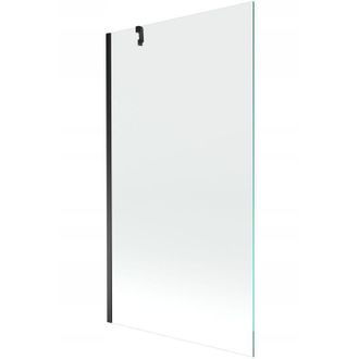 Desconocido Desconocido - Mampara De Ba&ntilde;era 1 Hoja Vidrio Transparente, 100x150 Cm, Perfil Negro