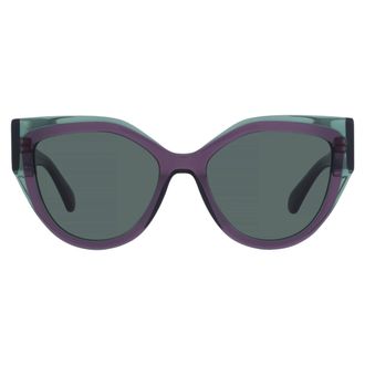 Ferragamo Green Cat Eye Ladies Sunglasses SF2004S 318 53